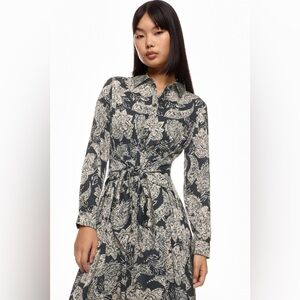 Shoshanna Essie floral black and white dress